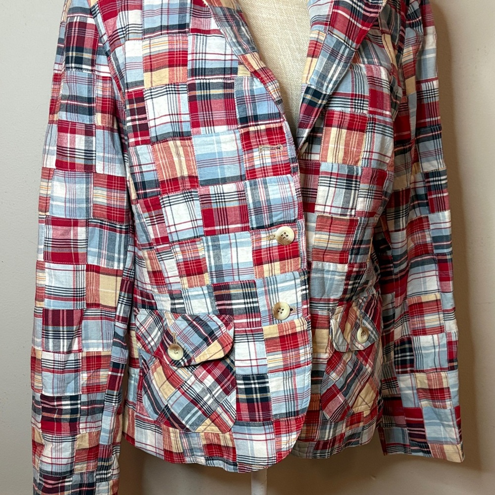 Pendleton Plaid Patchwork Cotton Blend Jacket - R… - image 3